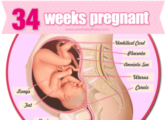 Thai nhi 34 tuần tuổi